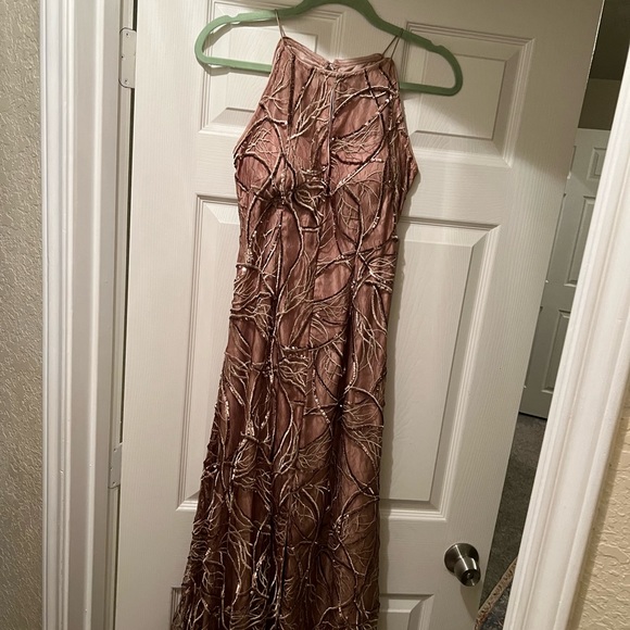 Aidan Mattox Mauve Champagne Evening Gown - Picture 3 of 9